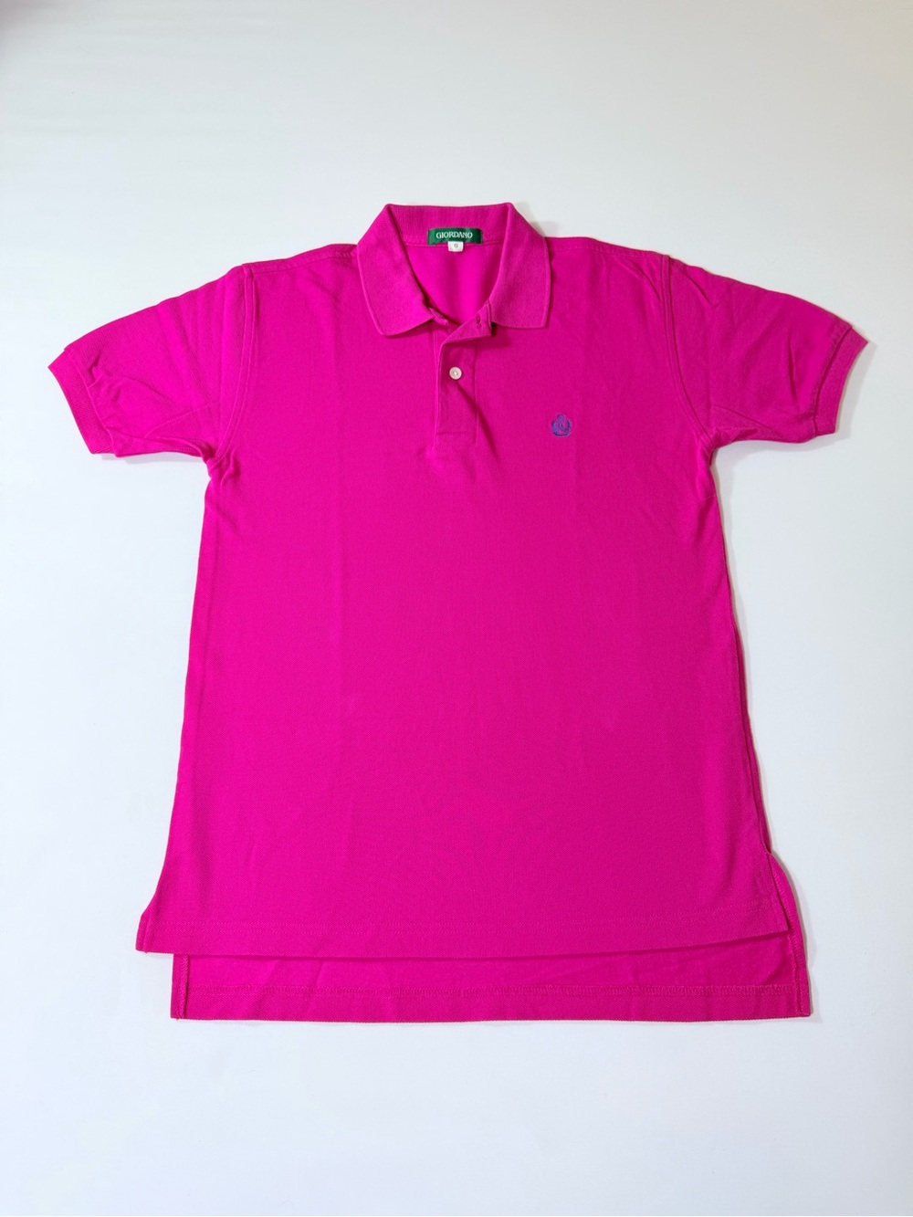 Vintage Giordano Salmon Fuschia Women's Polo Shirt Size Small